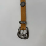 Genuine Leather Brown Western Style Belt Metal Conchos Eagle Women Fits XS Photo 1