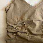 Free People Movement Good Karma Ruched Bra Tank Top Neutral Tan Cream Photo 2