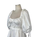 For Love & Lemons  Jackson Mini Dress in Ivory X-Small New Womens Poplin Photo 7