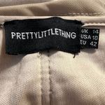 Pretty Little Thing Taupe Mesh L/S Ruched Open Back Bodycon Dress EUC Size 10 Photo 9