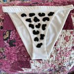 NWOT Oceanus Black and White Bikini Bottoms Hand Beaded SIZE XS Photo 1