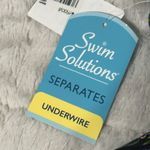 Swim Solutions Tankini Top Swimsuit size 8 Boho Paisley V Neck Underwire NEW Blue Photo 6