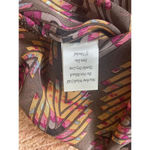 Blu Pepper Sheer Boho Blouse Top S Multicolor Chevron Long Sleeve Lightweight Photo 6