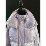 Women’s Unreal Fur Fractals Puffer Jacket Size XL Purple Photo 2