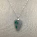 Handmade Fine Silver 999 Green Vintage Jade Pendant Necklace Photo 2
