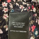 Rebecca Taylor  Ruffled Long Sleeve Silk Smocked High Neck Black Floral Dress Photo 9