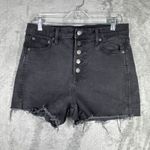 Gap Shorts Womens 10 30 Washed Black Denim Festival Casual Summer Bohemian Photo 1