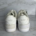 Nike Womens White Air Force 1 Shadow Sneaker Lace Up Rounded Toe Leather 9.5 Photo 5