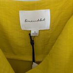 Line and Dot  Yellow Ruffle Top Cropped Asymmetrical Length New Small Photo 2