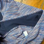 Aerie  One Piece Cheeky Swimsuit Blue Textured Knit String Tie XS Photo 5