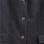 Josephine Chaus  Charcoal Grey Wool Cashmere Classic Button Blazer Size Petite 10 Photo 3