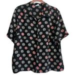 Jantzen Vintage Classics by Abstract Retro Swirl Top Button Up Shirt Blouse Photo 0