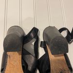 🍂 DELMAN Black Leather Peep Toe Block High Heels Women 8 4.5” heels Photo 10