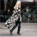 Maison Du Soir Anthropologie Selena Floral Kimono Robe Black Gold Women Size S/M Size M Photo 11