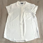 Vera Wang Simply Vera  Women’s White Pleated Popover Sz L Photo 0