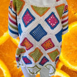 Handmade Hand‎ Made Granny Square Patchwork Sweater Photo 0