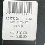 NEW Longlost Fedora Black Wool S/M Wide Brim Classic Modern Everyday Fall Photo 5