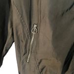 ZARA  Black Hooded Adjustable Waist Full Front Zipper Jacket Women Sz L Photo 6