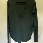 Athleta green long sleeved knit sweater keyhole back open back women's XS Photo 5