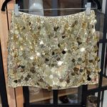 Amazon Y2K Sequined mini skirt bodycon gold costume low rise halloween discs Sabrina Photo 8