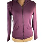 Aura Yoga Athletic Jacket Full Zip Hooded Plum Purple Size S Small Photo 0