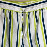 Anthropologie  neon and navy striped Bermuda shorts Photo 5