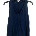 LA Made  Navy Blue Sleeveless Henley Small New Photo 0