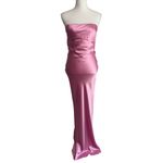 retrofete Skye Dress in Fondant Pink XSmall New Womens Satin Maxi Gown Size XS Photo 3