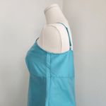 Frances Valentine Shiny Teal Empire Waist Slip Dress Adjustable Straps Y2K XS Blue Photo 3