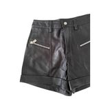 ANINE BING  Lia Leather Zip Black Shorts Size US 6 NEW NWT Photo 5