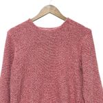 LL Bean Women L Pink Heathered Cotton Knit Sweater Cozy Preppy Academia Gorpcore Size L Photo 2