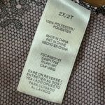 Lace Printed Pajama Set Camisole Sleep Shorts Size 2X Purple and Black Photo 7