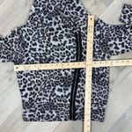 Anthropologie Bordeaux Leopard Print Side Zip Knit Moto Jacket Grey Black Medium Funnel Neck‎ Photo 14