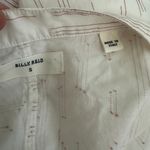 Billy Reid  White Short Sleeve Button Front Shirt Embroidered Women's Small Photo 3