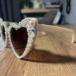 Pearl And Rhinestone Heart Sunglasses Photo 2