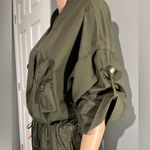 Hot & Delicious  Jumpsuit Green Army 100%Cotton Size L Photo 6