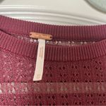 Free People Free‎ People H2O Crew Neck Pullover Top in Garnet Size XS Photo 3