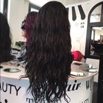 Wig Swisslace Human hair Blende Brown Long Curls Photo 1