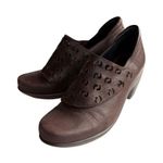 Naot Precious Dress Pump Brown Leather Heel Clog Cutout Slip On Comfort Shoes 7 Photo 1