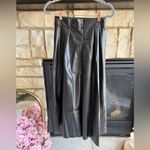 NWT Abbey faux leather black midi skirt, size S. Photo 2