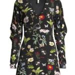 Joie  Tamarice A-Line Long Sleeve Dress in Floral Caviar Black Size 4 NEW Photo 5