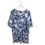 RipSkirt Sleep Shirt Tropical Palms Navy Size XL/XXL Bamboo Cotton Loungewear Blue Photo 1