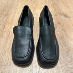 Open Edit  | Women's Black Faux Leather Square Toe Business Loafer Shoes, 6.5M Photo 2