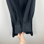 Madewell  Seamed Long Sleeve Mini Shirtdress Poplin Black Minimalist US 8 NWT Photo 12