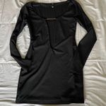 H:ours Kayla Black Ribbed Mini Dress Photo 3