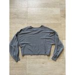 TECREW Mid Drift Cropped Pullover‎ Knit Sweatshirt Gray Size L Batwing Size L Photo 4