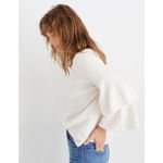 Madewell  Layered Sleeve Pullover Coziest Yarn Sweater Antique Cream Size XS‎ Photo 2