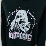Vinyl Icons GenX‎ Blondie Graphic Print Fringe Back Sweatshirt Black Large Black Photo 4