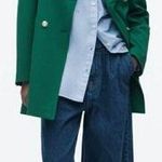 ZARA  green coats gold buttoned Photo 1