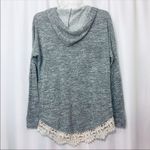 Anthropologie  Paper Crane Crochet Lace Trim Hoodie Photo 3